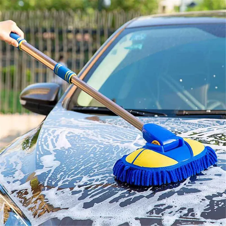 Auto Nastavitelný teleskopický ručník Chenille Mop Wiping Soft Cleaning Brush Broom Auto Goods Glass Accessories