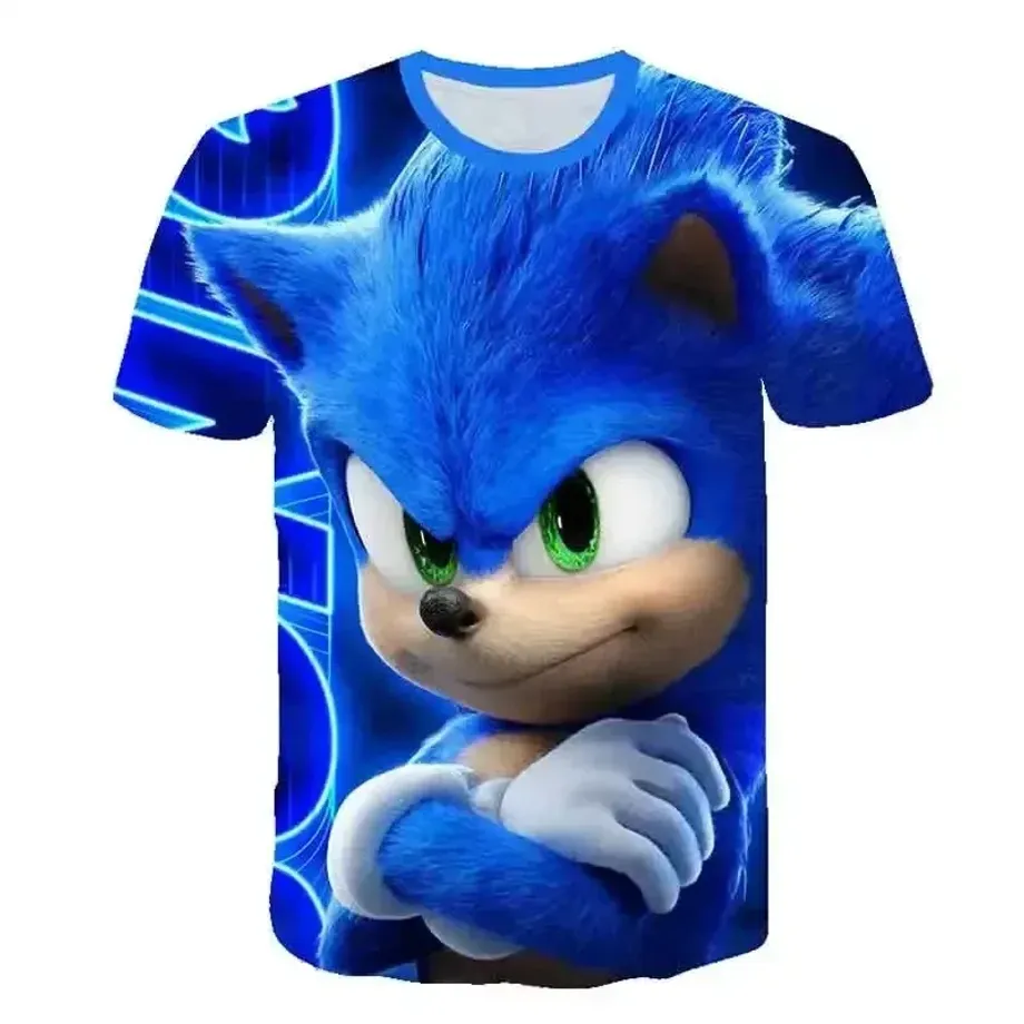 Dětská unisex mikina s kapucí a motivy 3D potisku ježka Sonic