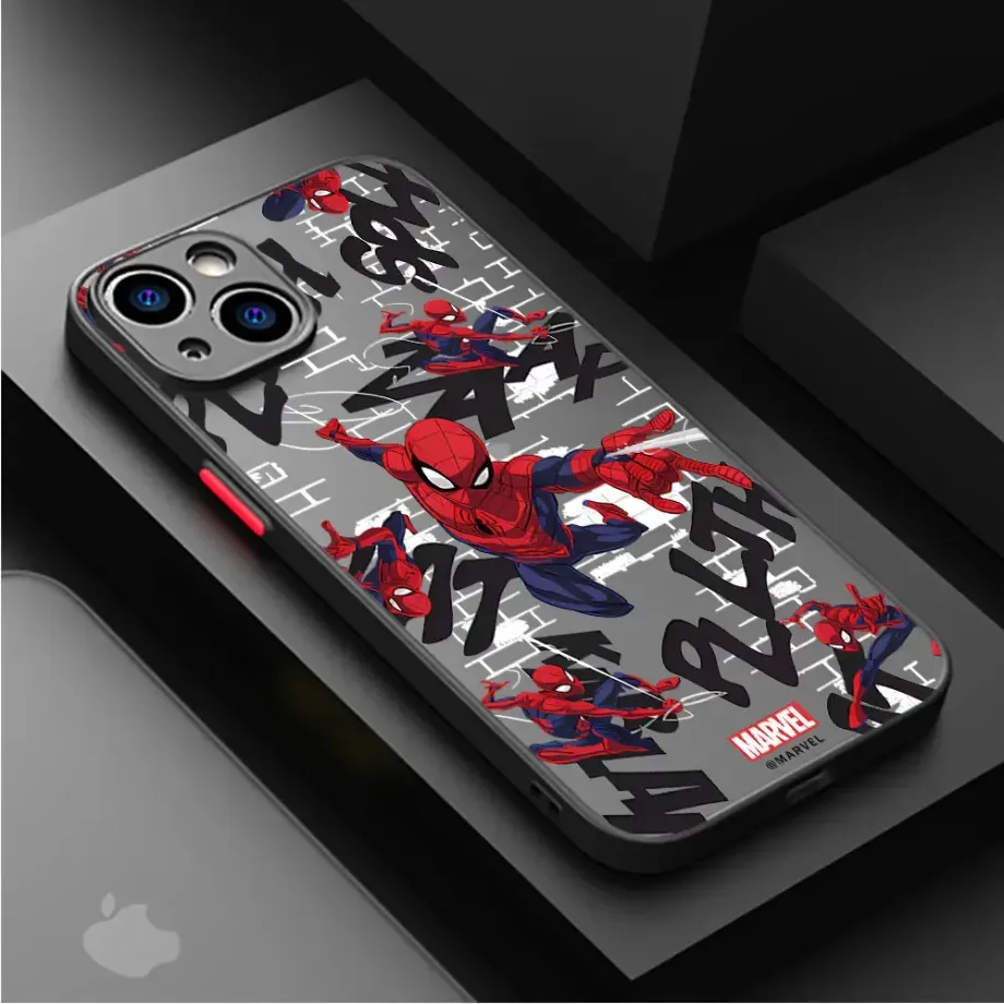 Silikonový kryt s obrázky oblíbeného hrdiny Spider-man na telefony iPhone