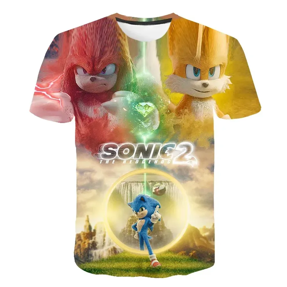 Dětské triko s potiskem různých motivů ježka Sonic