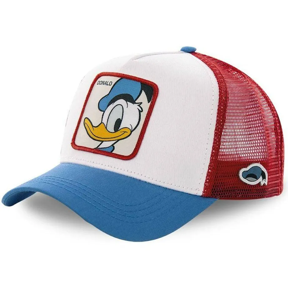 Unisex baseballová kšiltovka s motivy animovaných postaviček DONALD DUCK WHITE