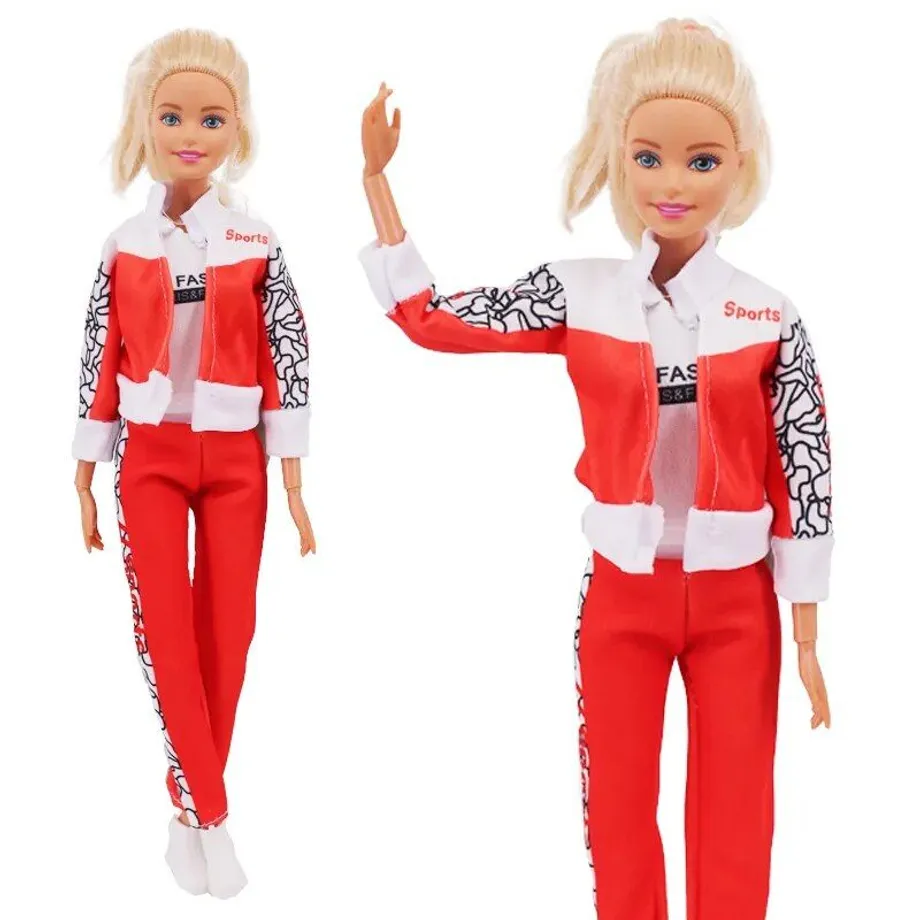 Sportovní a stylové módní šaty pro panenky Barbie