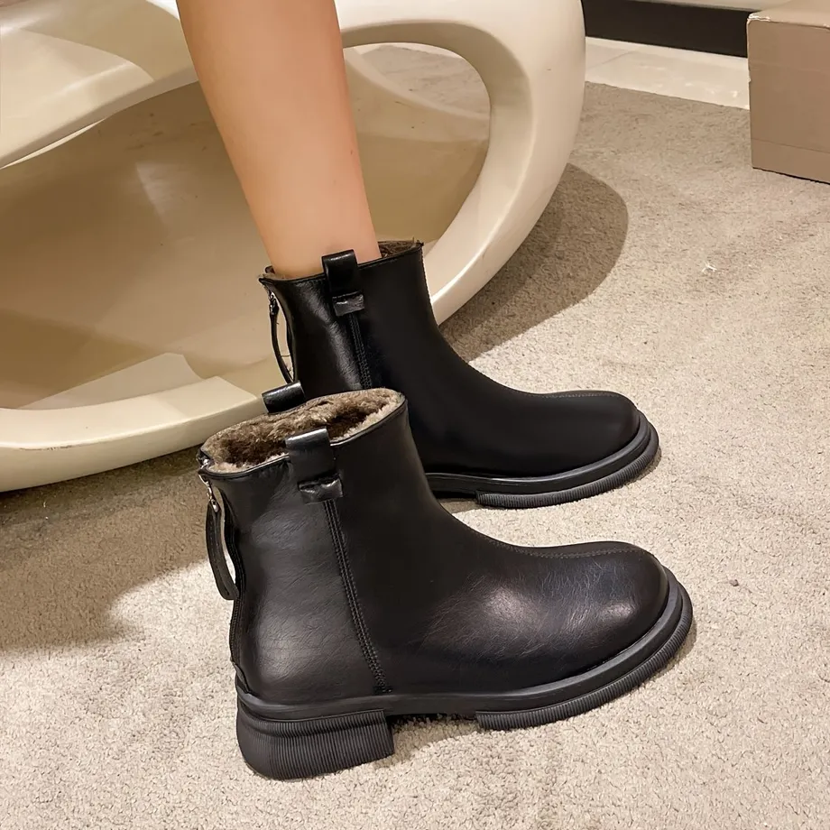 Dámské zimní chelsea boots s kožíškem - teplé a stylové