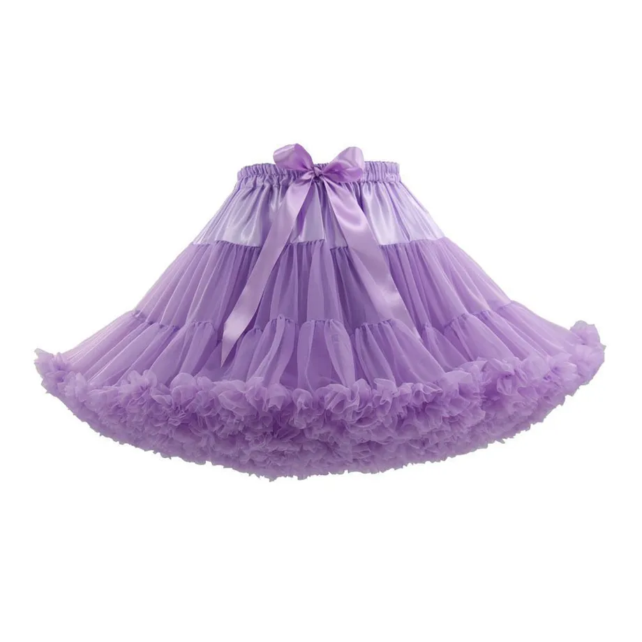 Pastelově růžová balerína tylu Tutu Tutu sukně Puffy Ruffle vrstvené Lolita spodnička Underskirt