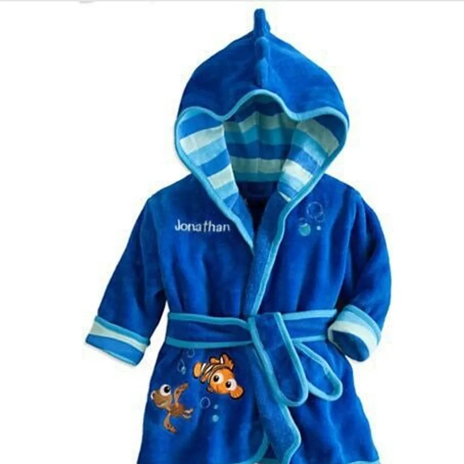 Krásný dětský župan v designu Mickey Mouse blue2 2 roky