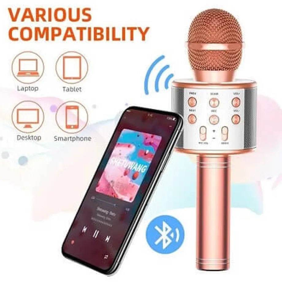 Bezdrátový mikrofon na karaoke s Bluetooth VOCALIX