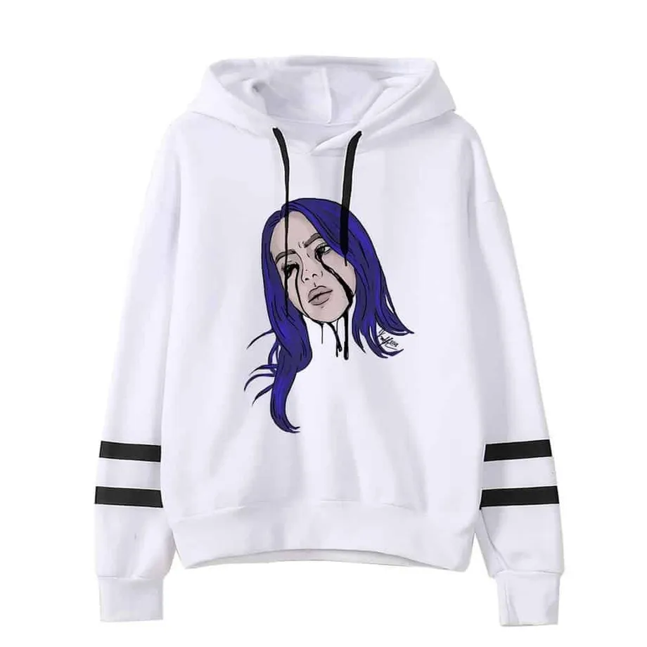 Mikina s kapucí ve stylu croptop Billie Eilish