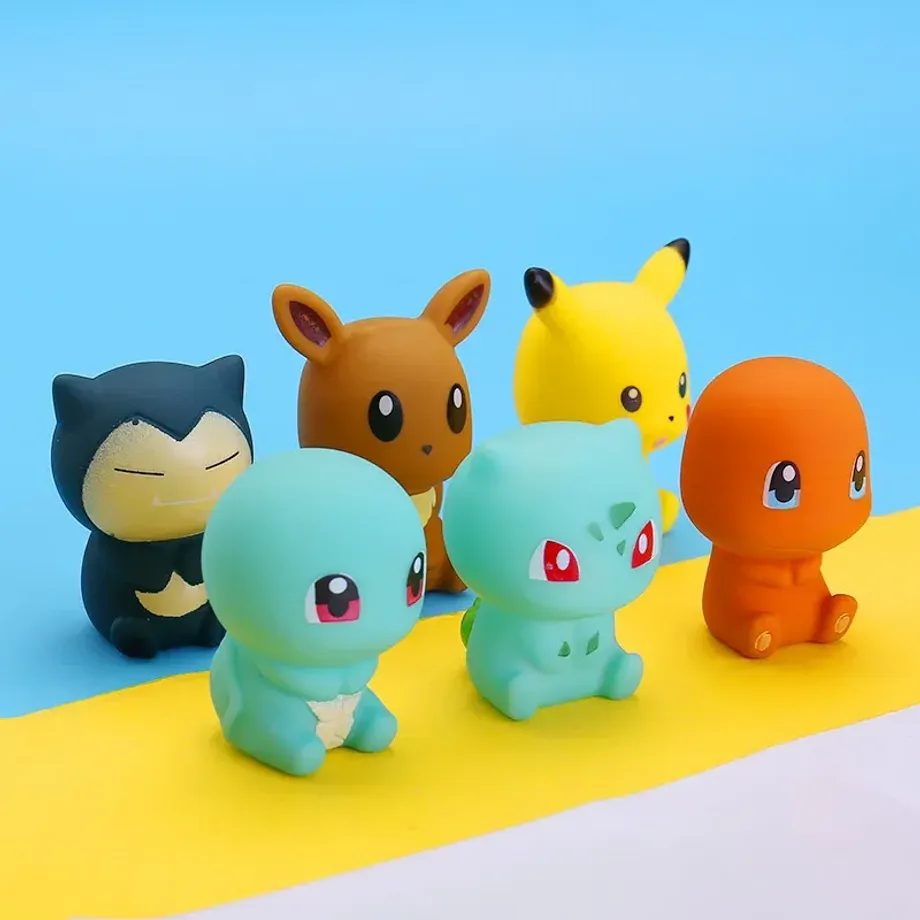 Set gumových zvířátek do koupele v provedení Pokémon - 6 ks