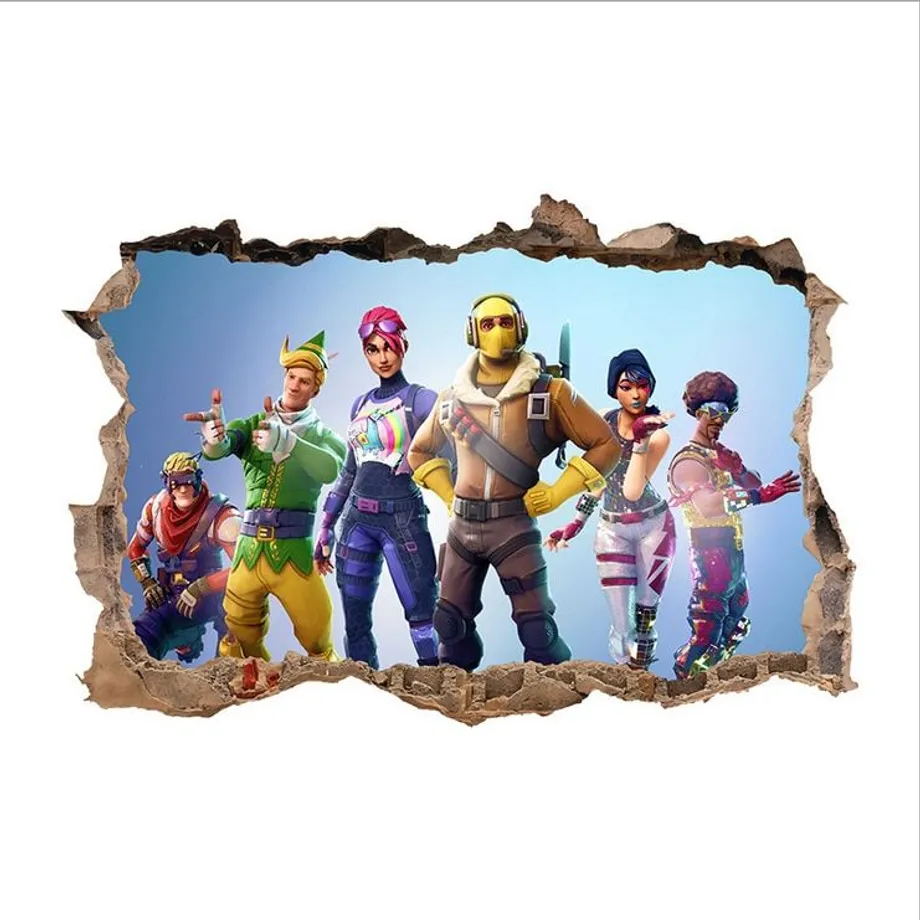 Stylové samolepky s motivy oblíbené hry Fortnite N 24-16cm