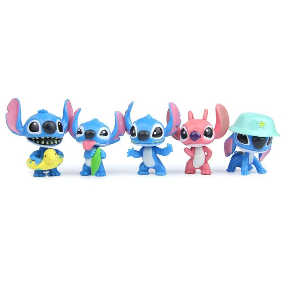 Dětská kreativní sada figurek oblíbené animované postavičky Stitch - 10 ks