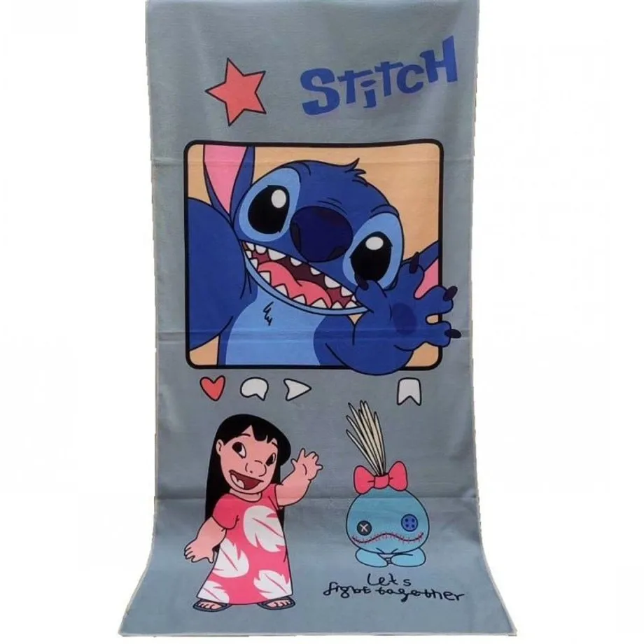 Dětská plážová osuška s úžasnými potisky Stitch postaviček 3