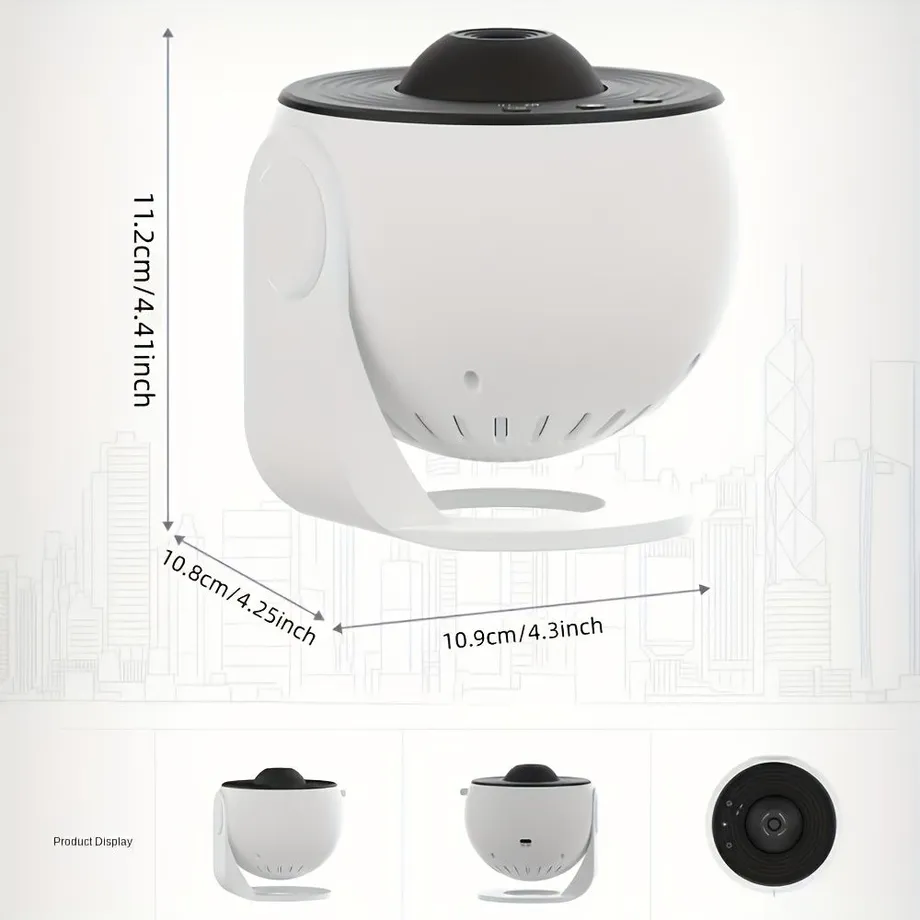 Projektor hvězdné oblohy s 12 vyměnitelnými disky - 1 ks - Projektor nočního světla s LED světly pro planetárium a pokojíček