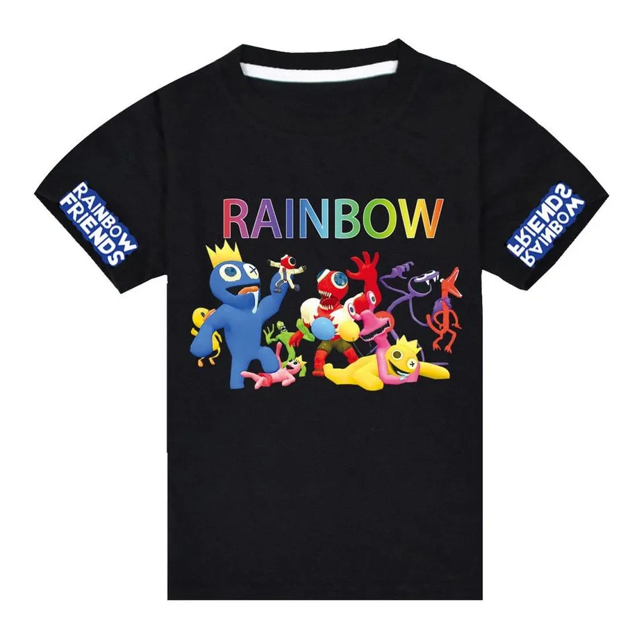 Dětské trendy tričko s krátkým rukávem a potiskem Rainbow Friends