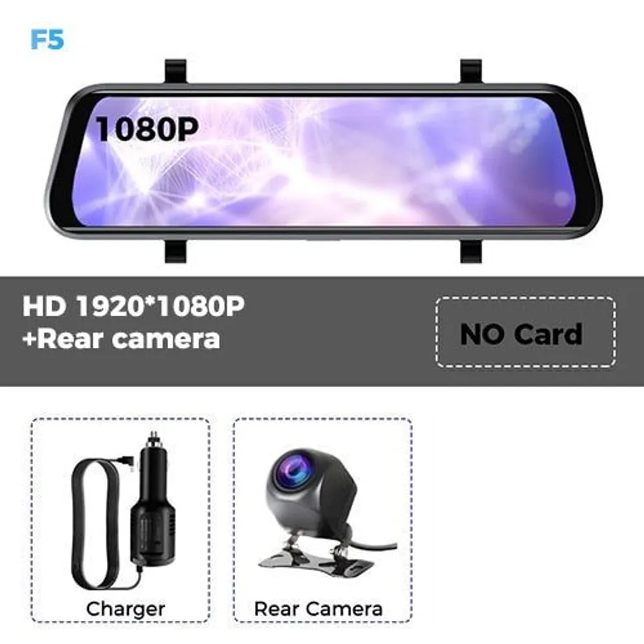 Záznamník zpětného zrcátka do auta 2,5K Video 10palcový Dash Cam Sony Lens Ultra HD 2560*1440P Kamera Streamování zpětného zrcátka