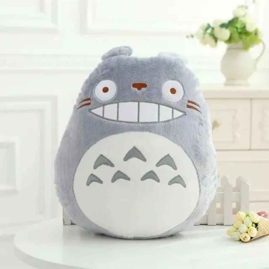 Roztomilý plyšový polštářek Totoro - japonská anime figurka - měkký plyšový polštář