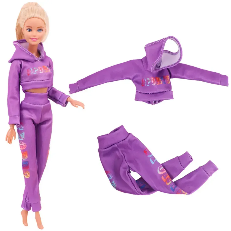 Sportovní a stylové módní šaty pro panenky Barbie