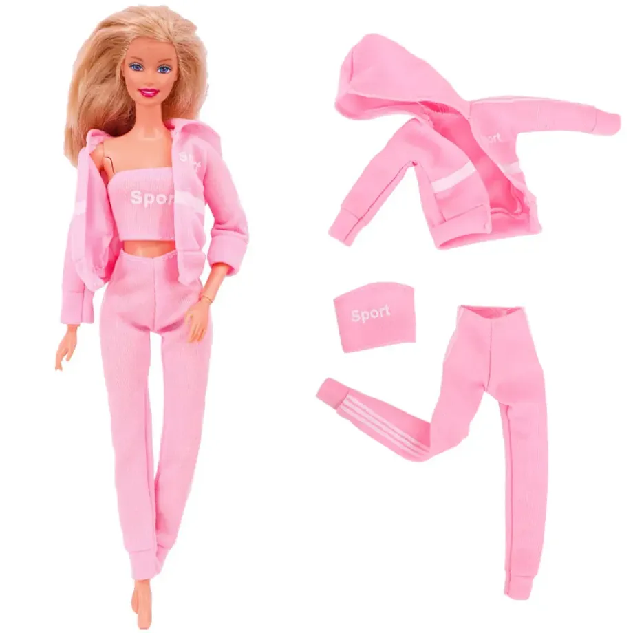 Sportovní a stylové módní šaty pro panenky Barbie