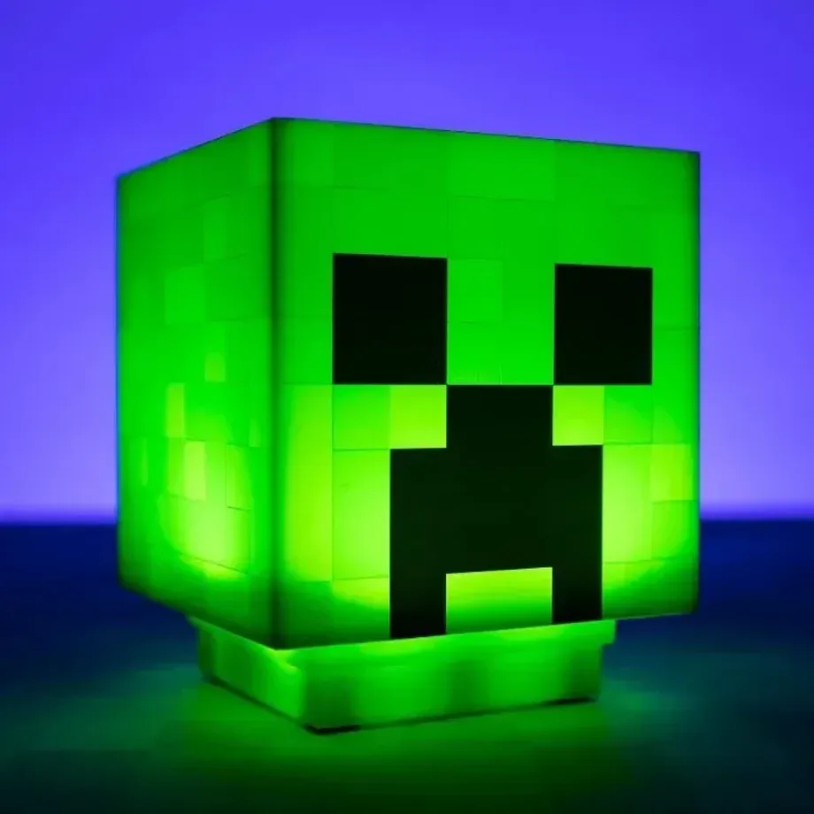 Noční lampička Creeper Minecraft s LED barevným osvětlením