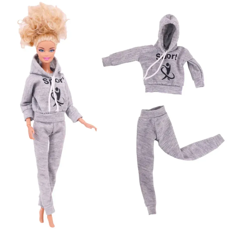 Sportovní a stylové módní šaty pro panenky Barbie