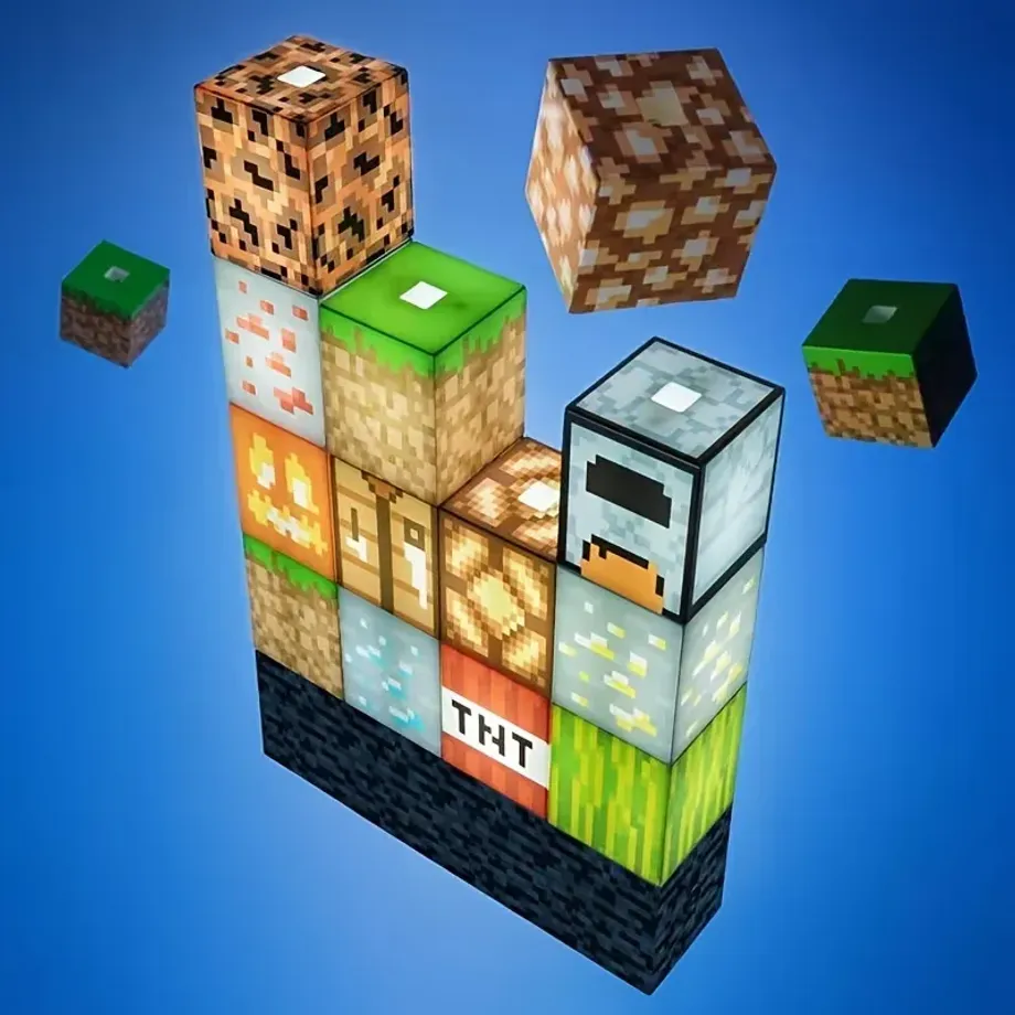 Herní noční světlo Minecraft pro děti a dospělé - LED stolní lampa