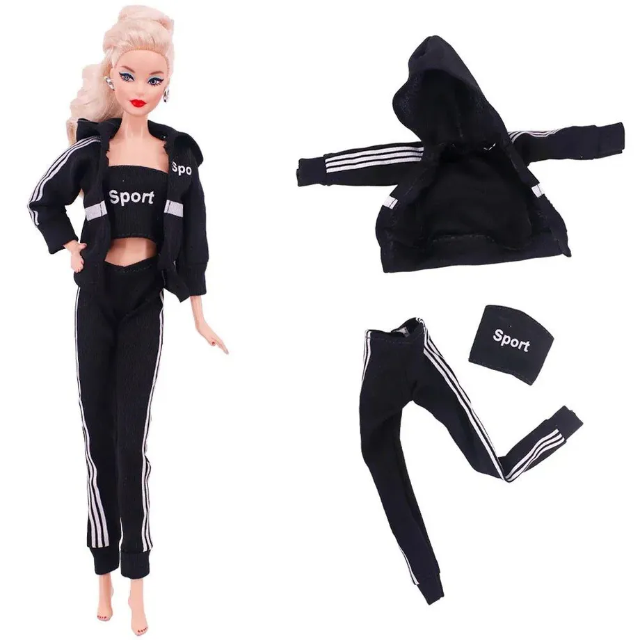 Sportovní a stylové módní šaty pro panenky Barbie