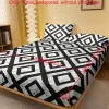 DF Fitted Sheet-black And White Square