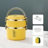 Yellow 2-layer + Tableware + Thermal Bag