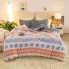 Snowflake Sherpa Quilt - Strawberry Sweetheart