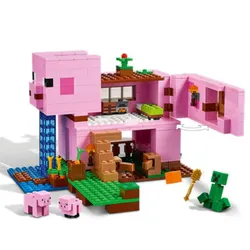 MyWorld Minecraft The Pig House Clamp Building Block Set