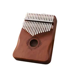 17 Klíčů Kalimba Thumb Piano, Ergonomické Přenosné Finger Piano, Retro Styl Mbira Finger Piano S Instrukcí Pro Studium A Ladícím Kladívkem, Hudební Dary Pro Dospělé Začátečníky Milovníky Hráče Profesionály