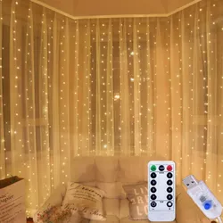 LED dekorační svítící závěs na okno