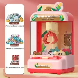 Dětský automat na chytací panenky, minipanenka pro malou domácnost, lapací automat Gashapon na mince, duální nabíjení baterie USB kabelu