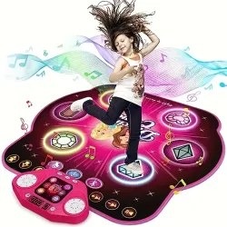 Taneční Podložka Toys Elektronická Taneční Podložka S Rozsvícením 6 Kláves A Bezdrátovým Bluetooth, 5 Herních Režimů Princess Dance Mat, Narozeninové Vánoční Dárky