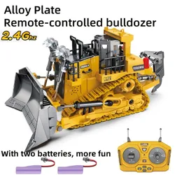 RC Buldozer s 9 Kanály, 2,4 GHz, Světla & Zvuk, Kov. Korba, Nabíjecí Baterie