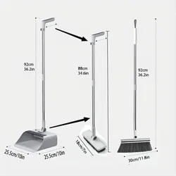3/4 Ks/sada, Sada Kartáčů Na Smeták (stěrka), Zametací Smeták S Dlouhou Rukojetí, Kartáč Na Podlahu A Vodní Stěrka, Lopatka S Hřebenem, Domácí Nářadí Na Čištění Podlah, Čisticí Potřeby, Čisticí Nástroj
