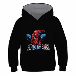 Moderní dětská stylová mikina s kapucí s moderním motivem Spidermana Leslie