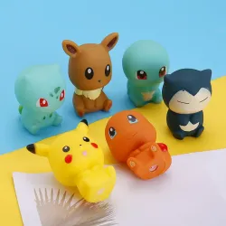 Set gumových zvířátek do koupele v provedení Pokémon - 6 ks