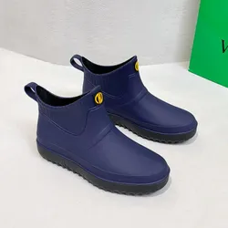 Dámské gumové boty nepromokavé holínky trendy kotníkové galoshe ženské casual balerínky pracovní párové holínky Botas De Lluvia